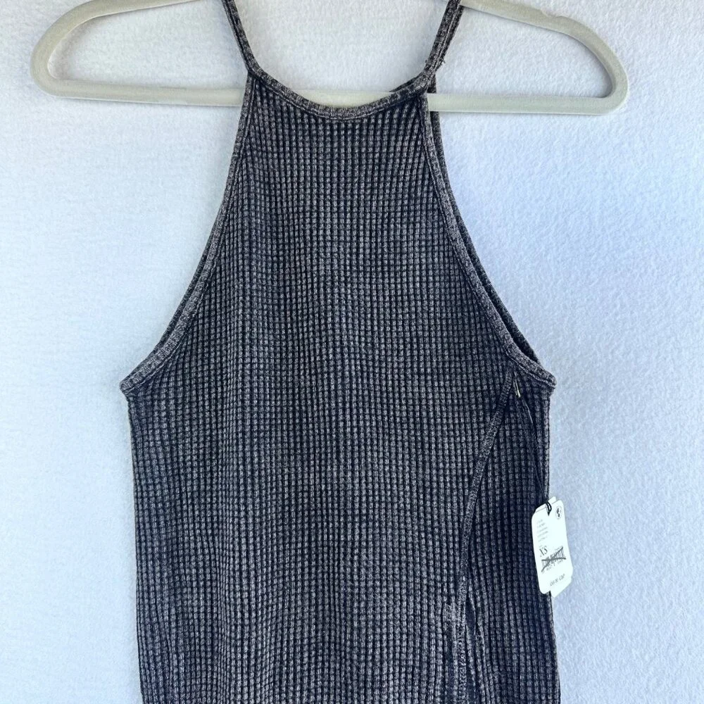 NWT Free People One Dress Womens XS Distressed Grunge Katya Mini Boho Lagenlook